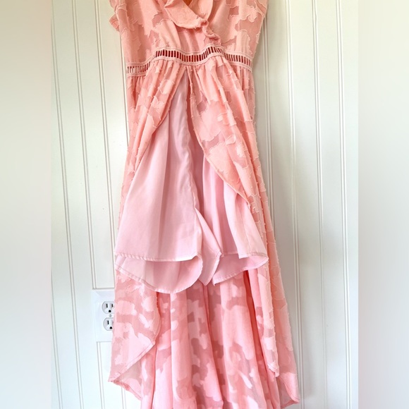 A.Peach High/Low Lace Dress - Picture 7 of 10